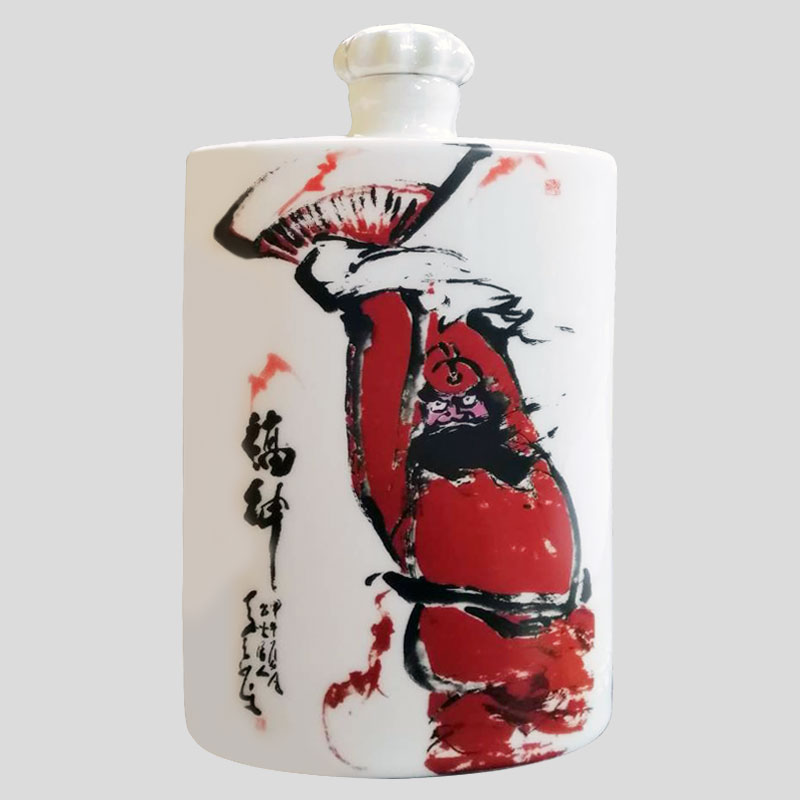 歐文瓷 福神橢圓瓶 滿容量600ml