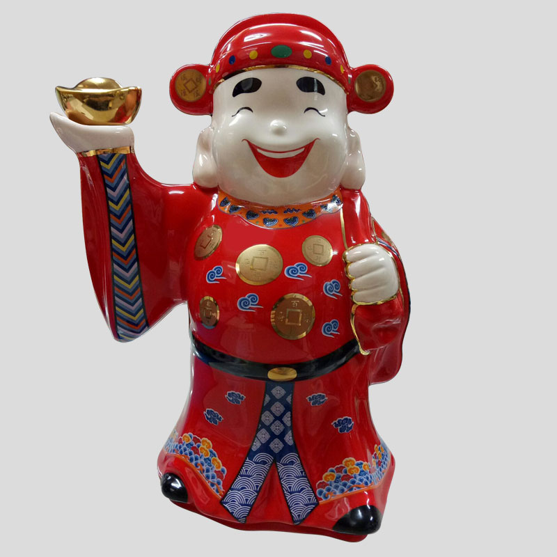 歐文瓷 福氣財神 滿容量950ml