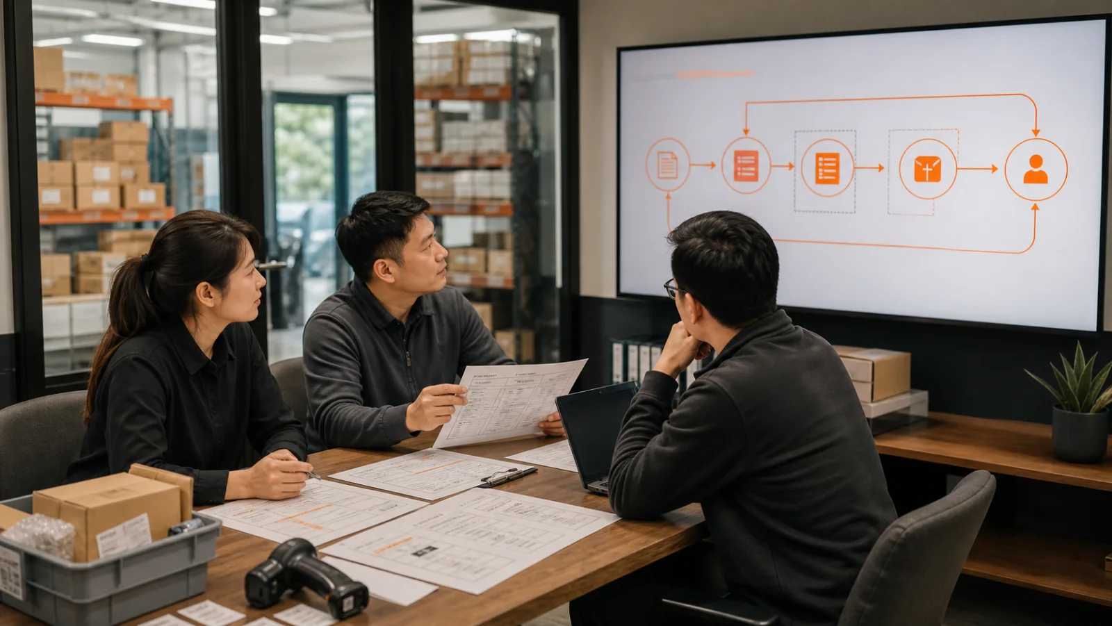 企業團隊把既有 SOP 與工作規則教給 AI ERP 系統